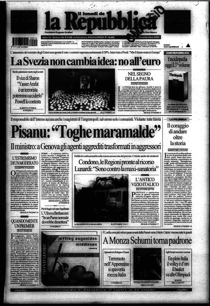 Il lunedì de La repubblica